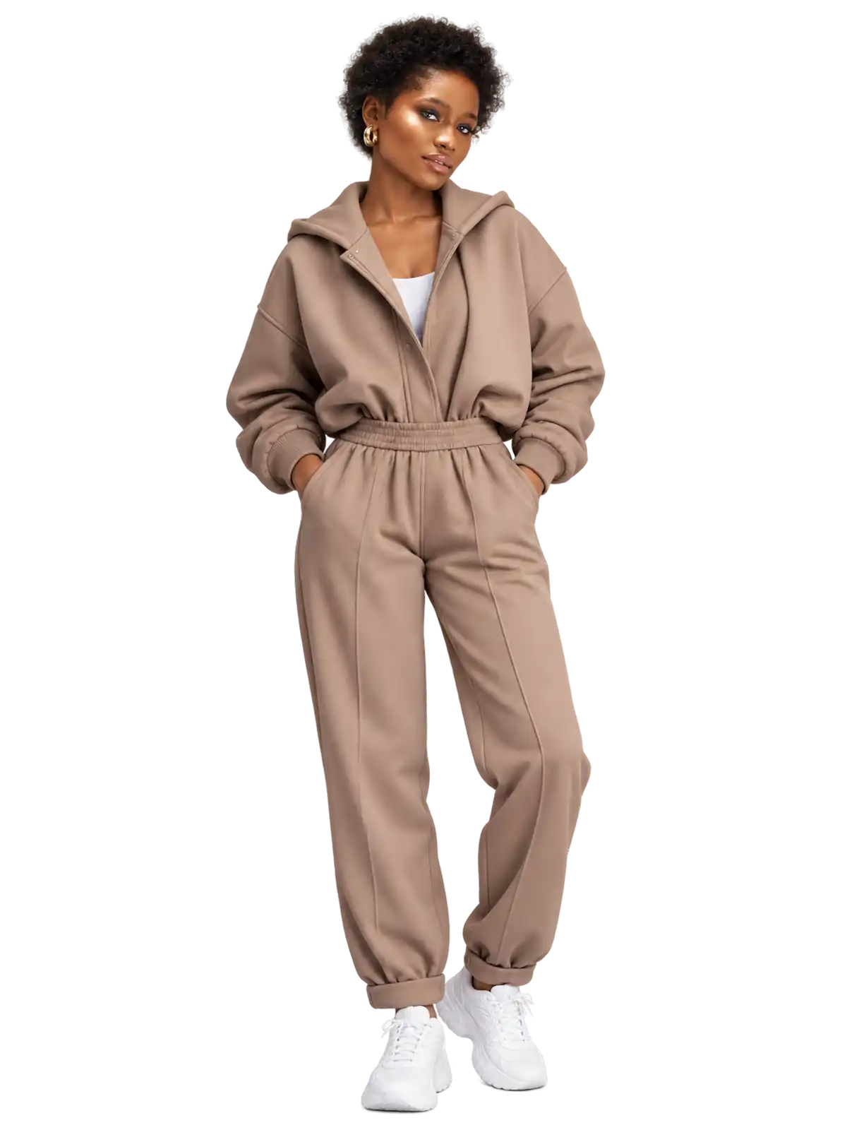 Taupe Relaxed Tracksuit