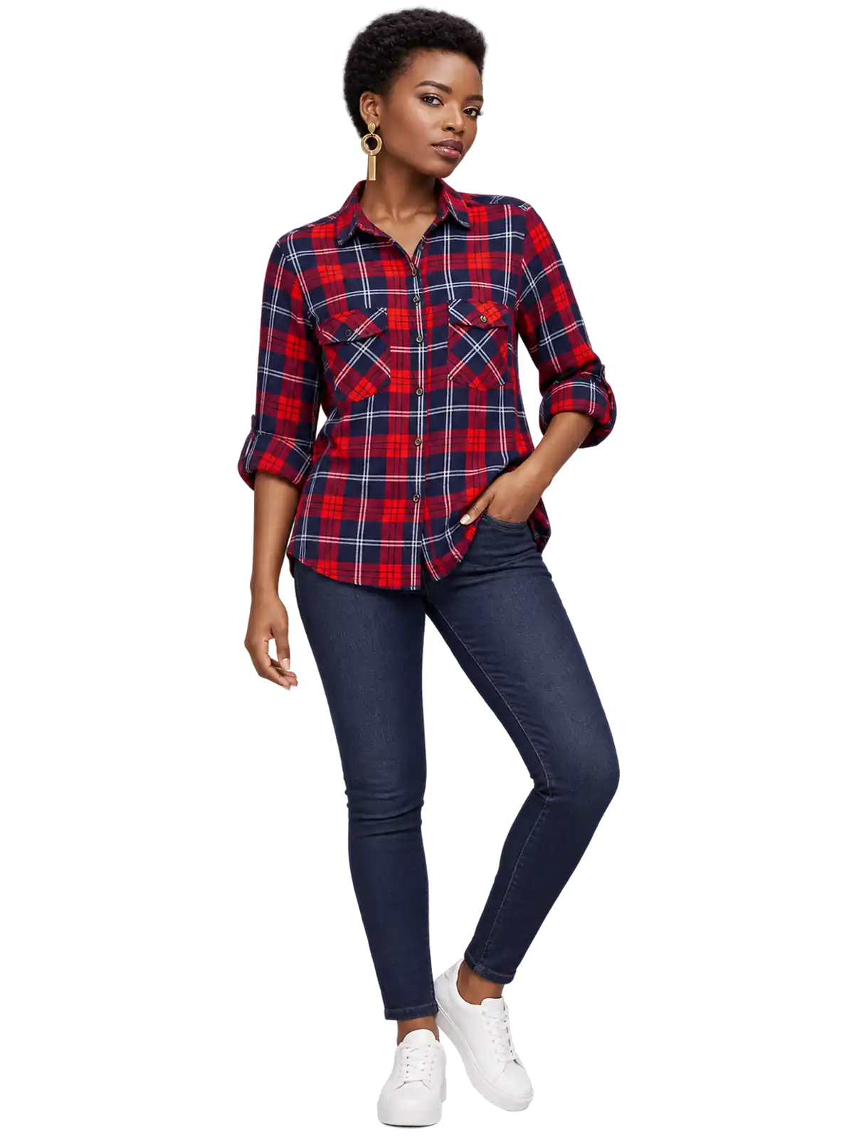 Red Tartan Casual Shirt