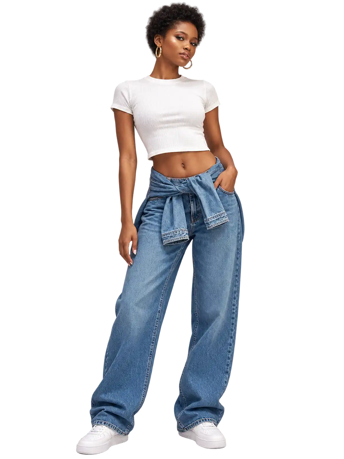 Essential White Crop Tee